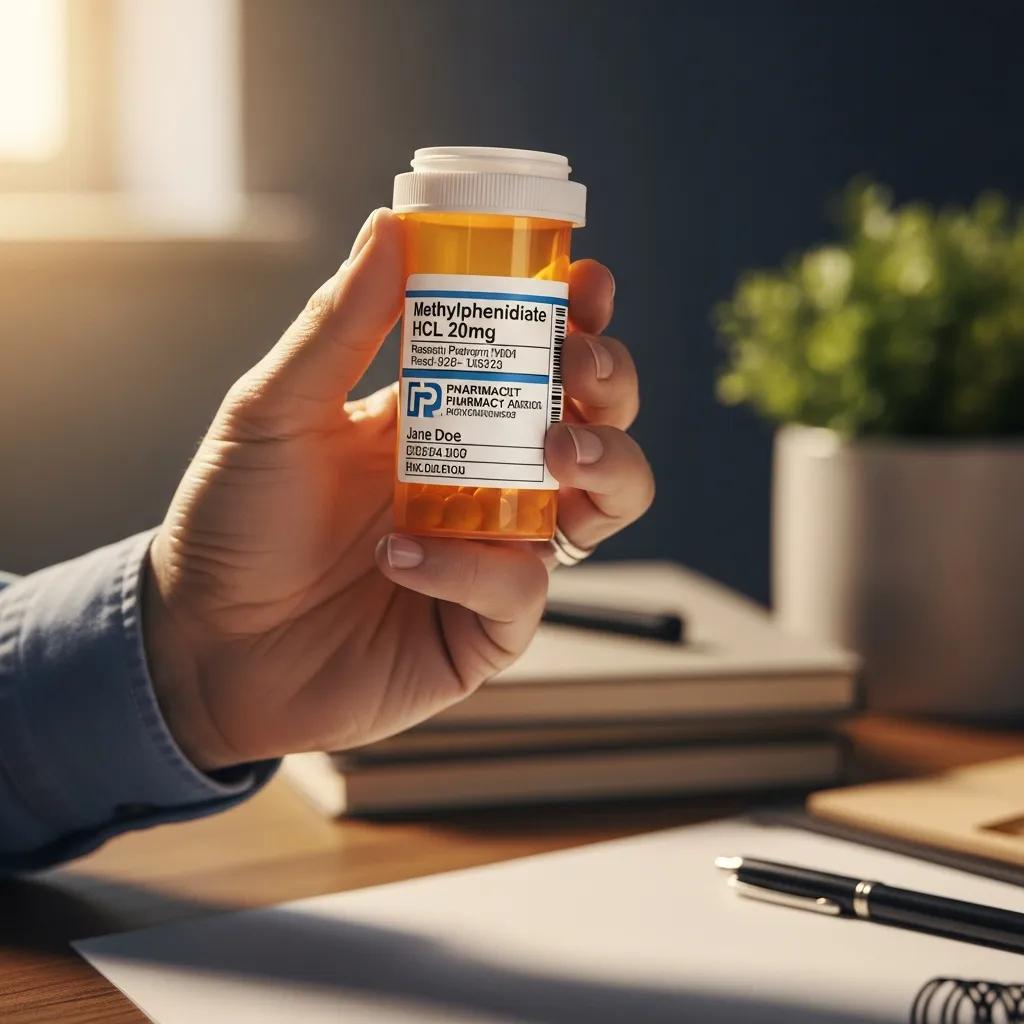 Close-up of a hand holding ADHD medication, symbolizing treatment options for managing adult ADHD