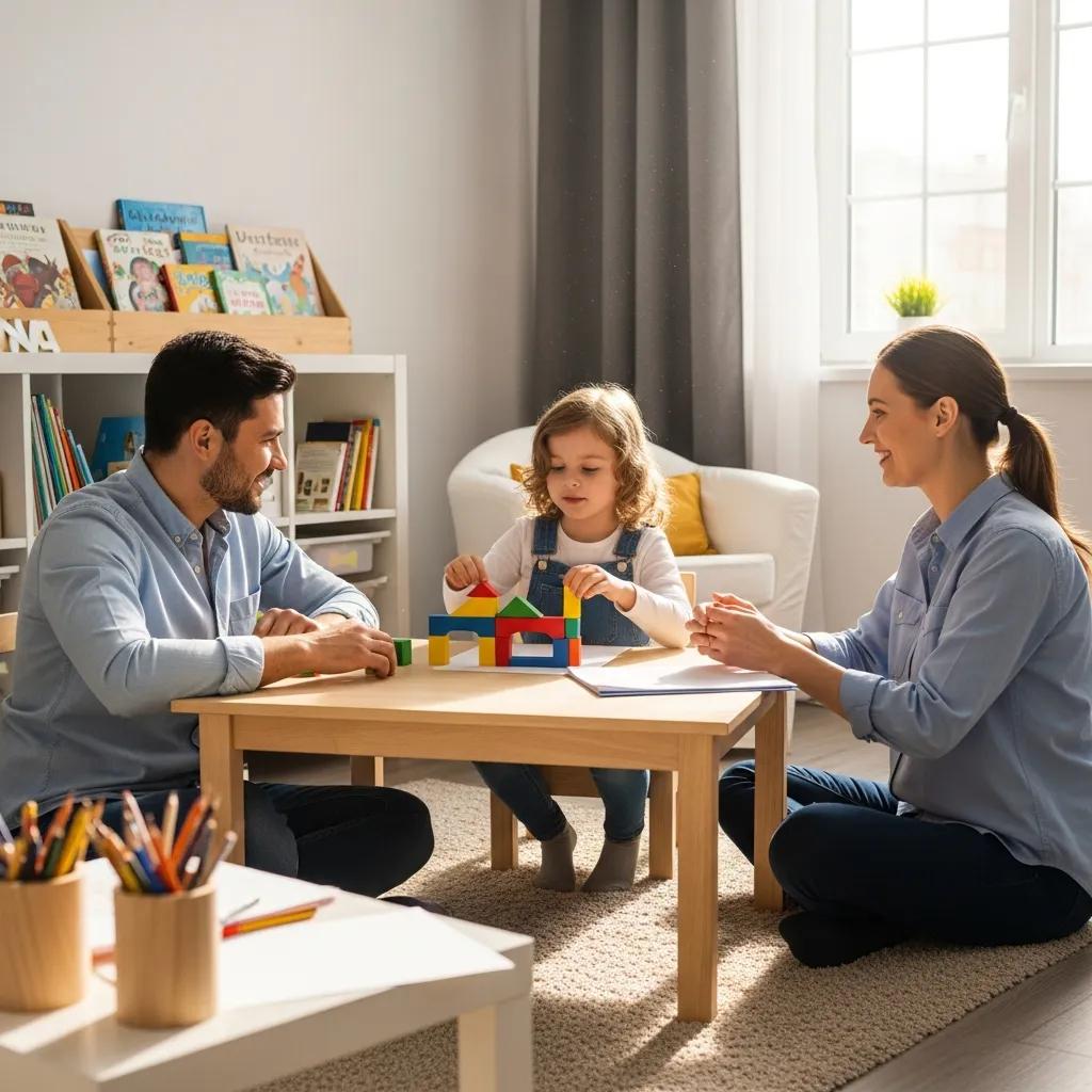 Parent and child participating in a therapy session together, fostering communication and understanding