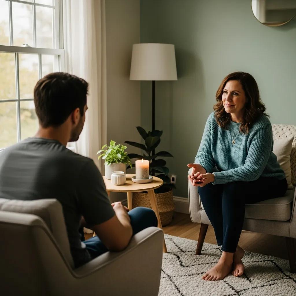 Therapy session focused on overcoming specific phobias, highlighting supportive treatment strategies